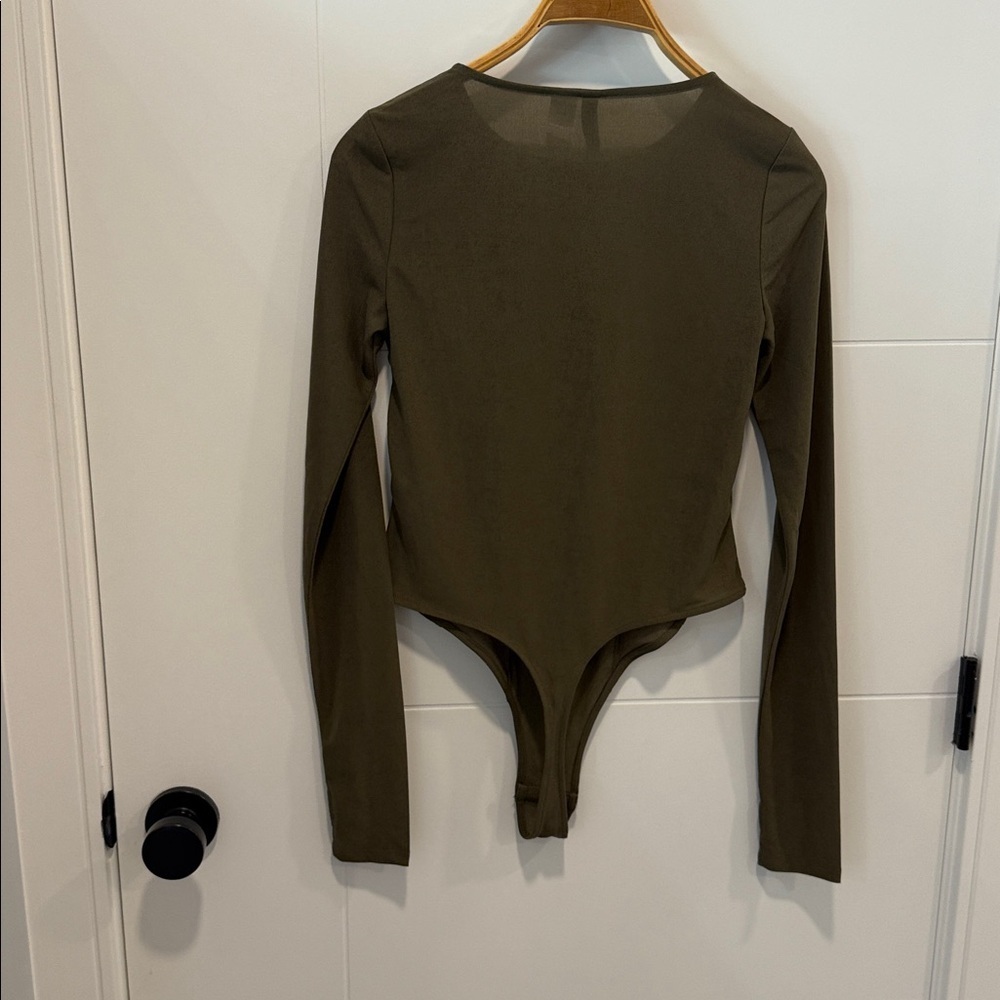 Divided Olive Long Sleeve Bodysuit size medium NWT - Picture 4 of 5